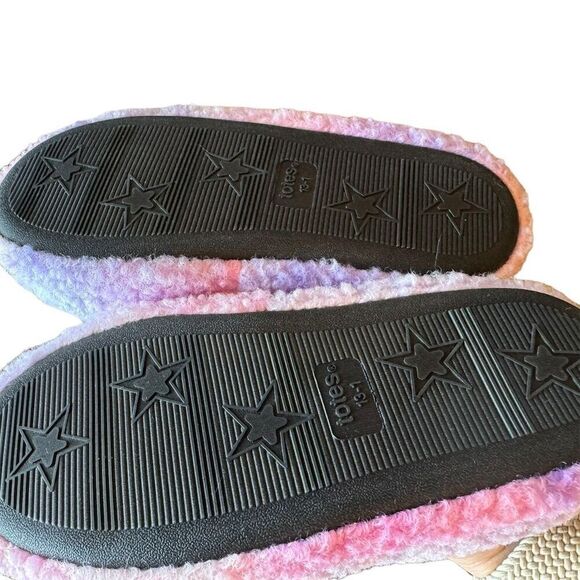 Totes Toasties Kids' Teddy Bear  Purple Fleece Slippers MD Size 13-1 - Picture 9 of 14